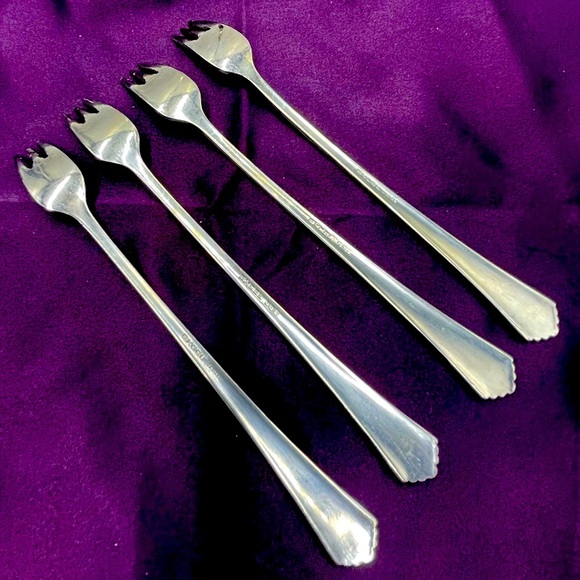 Excel “Tango”4pc Set Stainless Steel Cocktail Seafood Shrimp Forks Made in Japan - Picture 6 of 15
